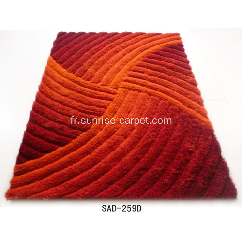 Polyester 150D Silk Shaggy 3D Carpet